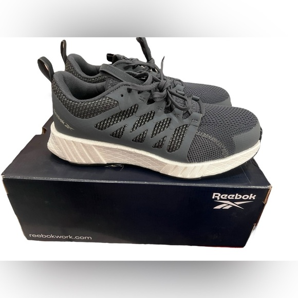 NIB Reebok Men’s Fusion Flexweave Comp Toe Industrial Shoes in Charcoal size 7 - Picture 4 of 9